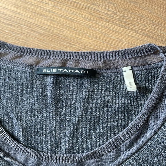 Elie Tahari 100% Merino Wool Long Sleeve Sweater Size Large - Picture 5 of 12